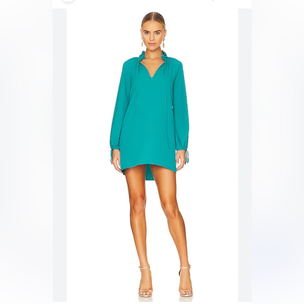 Amanda Uprichard New York Vittoria Teal Mini Shift Dress size XS $216 - Picture 12 of 12